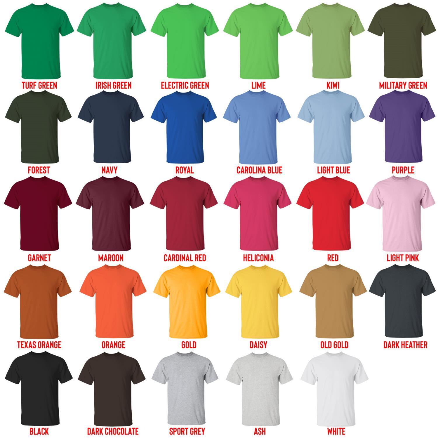 t shirt color chart - Pierce The Veil Store