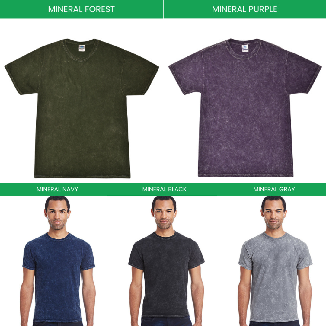 Mineral Wash T shirt Color Chart - Pierce The Veil Store