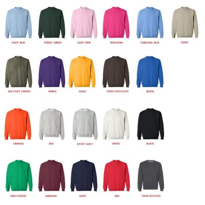 sweatshirt color chart 1 - Pierce The Veil Store