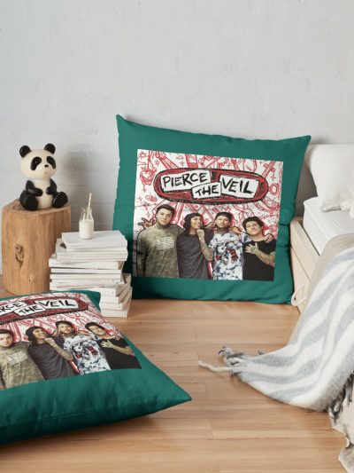 Pierce The Veil  Art Throw Pillow Official Pierce The Veil Merch