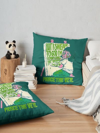 Pierce-The Veil Gonna Change Throw Pillow Official Pierce The Veil Merch