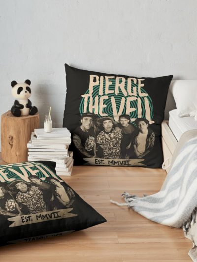 Pierce The Veil Retro Throw Pillow Official Pierce The Veil Merch